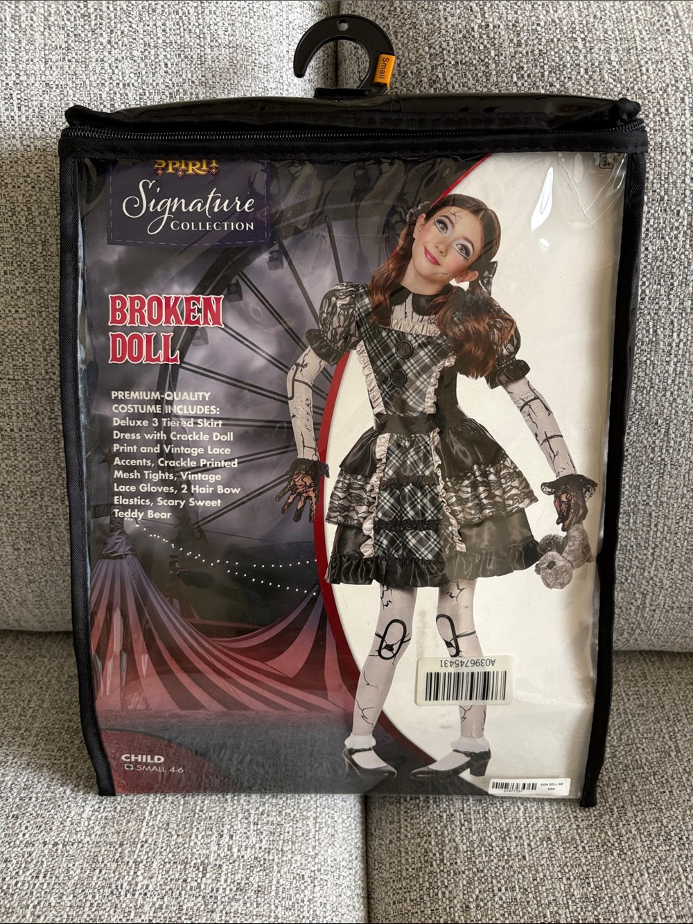 Broken Doll Kids Costume - Black & White